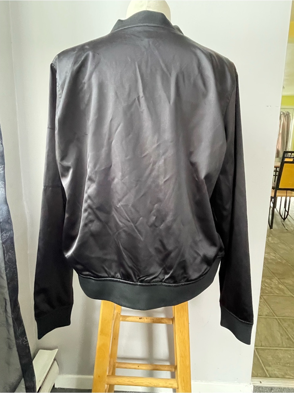 Ardene Black Bomber Jacket with Gold Zipper Y2K Indie Médium - Picture 5 of 9